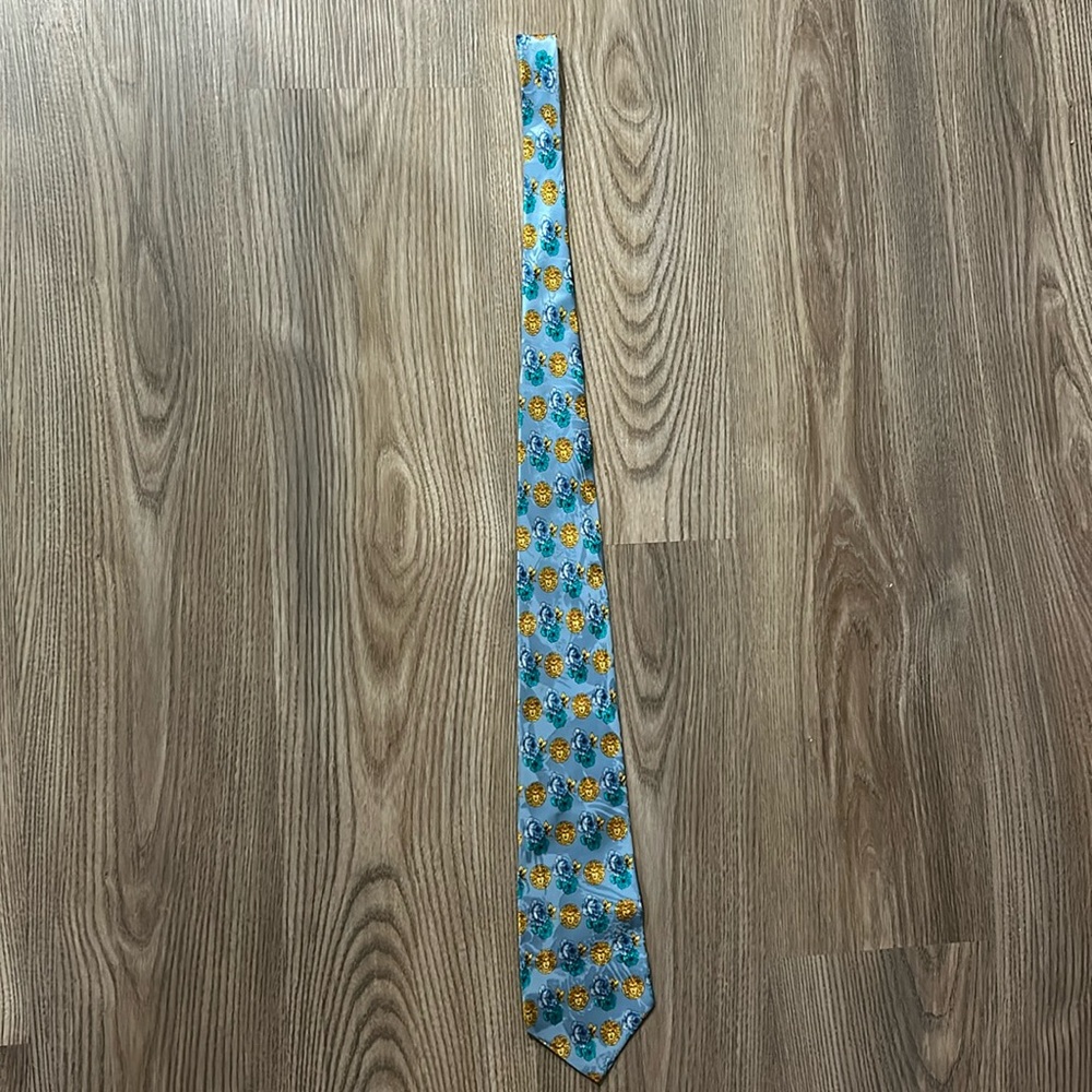 GIANNI VERSACE Men's Tie- Blue Medusa